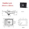 Black Paddle Entry Door Latch & Keys Tool Box for Trailer / Yacht / Truck - Image 5