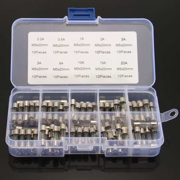 100 PCS 5 x 20mm Fuse Assorted Kits Glass Fuses Tube 0.2A 0.5A 1A 2A 3A 5A 8A 10A 15A 20A - Image 5