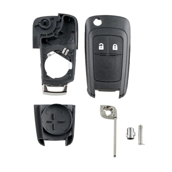 Opel Car Keys Replacement 2 Buttons Car Key Case with Foldable Key Blade - Image 7