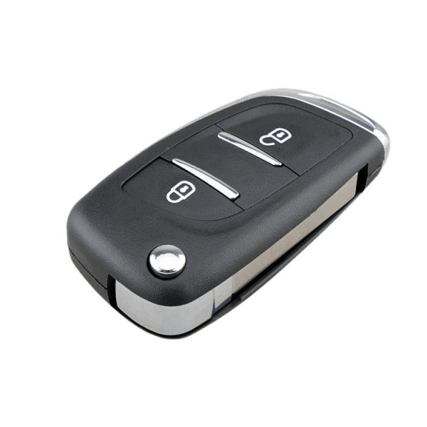 PEUGEOT Car Keys Replacement 2 Buttons Car Key Case with Grooved and Holder - Image 3