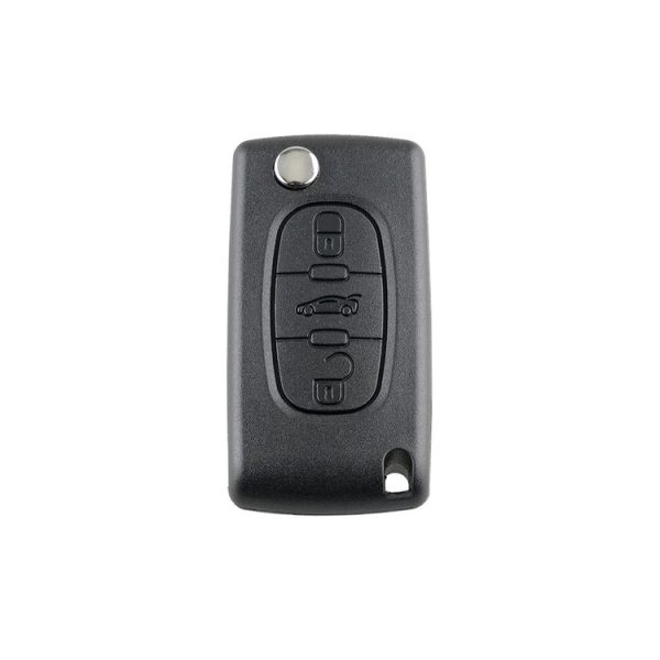 PEUGEOT Car Keys Replacement 3 Buttons Car Key Case with Grooved, without Holder - Image 2