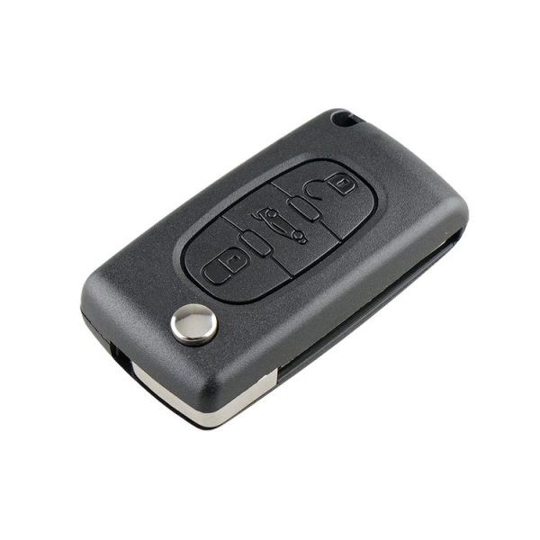 PEUGEOT Car Keys Replacement 3 Buttons Car Key Case with Grooved, without Holder - Image 3