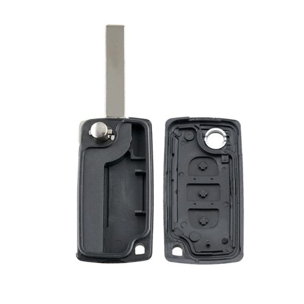 PEUGEOT Car Keys Replacement 3 Buttons Car Key Case with Grooved, without Holder - Image 7