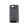 PEUGEOT Car Keys Replacement 2 Buttons Square Car Key Case with Grooved and Holder - Image 2