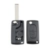 PEUGEOT Car Keys Replacement 2 Buttons Square Car Key Case with Grooved and Holder - Image 8