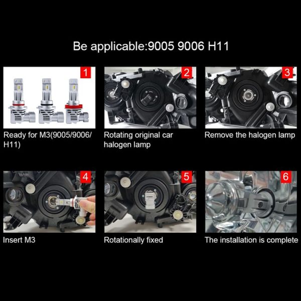 2 PCS M3 9005 / HB3 / H10 DC9-32V / 17W / 6500K / 2000LM IP68 Car LED Headlight Lamps (Cool White) - Image 10