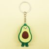 10 PCS Cute Fruit Jewelry Soft Silicone Cartoon Anthropomorphic Avocado Key Ring - Image 2
