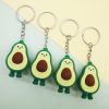 10 PCS Cute Fruit Jewelry Soft Silicone Cartoon Anthropomorphic Avocado Key Ring - Image 5