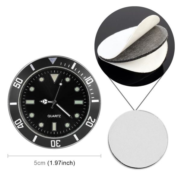 Car Paste Clock Car Luminous Watch (Black) - Image 5
