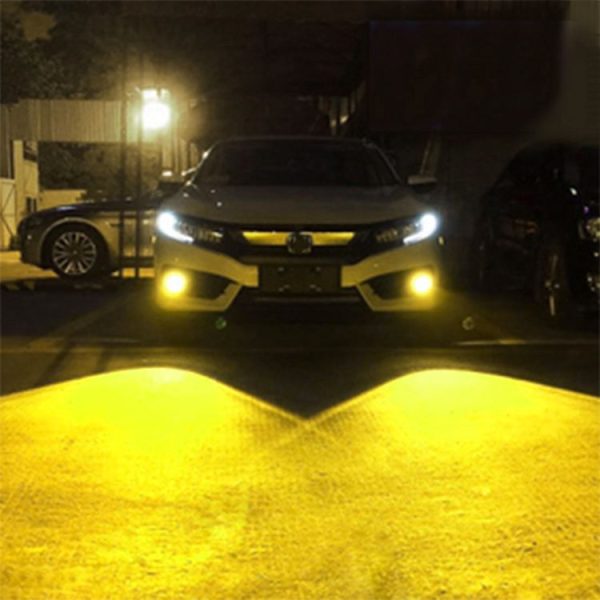 2 PCS H1 DC12V-24V / 12W / 3000K / 800LM 12LEDs SMD-3030 Car LED Fog Light (Yellow Light) - Image 14