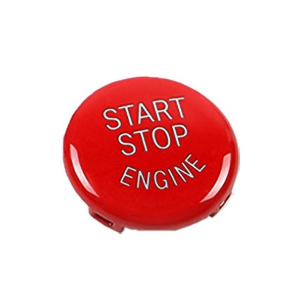 Car Engine Start Key Push Button Cover for BMW E90 Chassis (Red) - Image 2