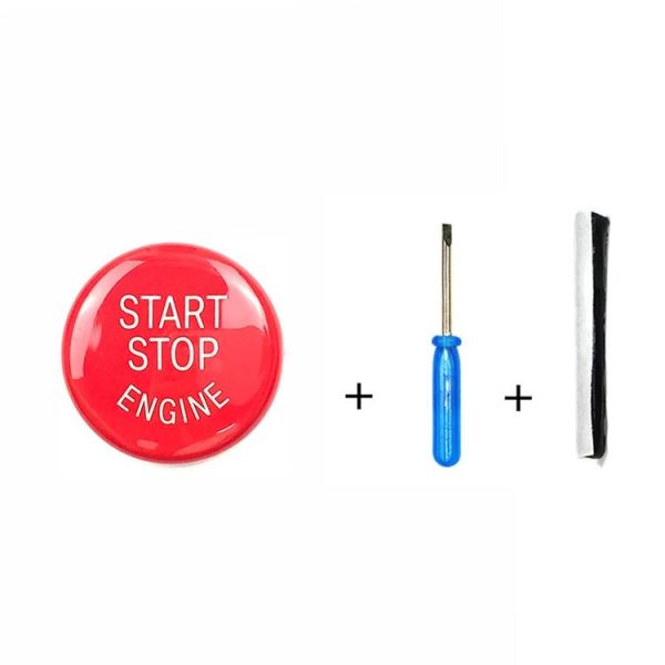 Car Engine Start Key Push Button Cover for BMW E90 Chassis (Red) - Image 4