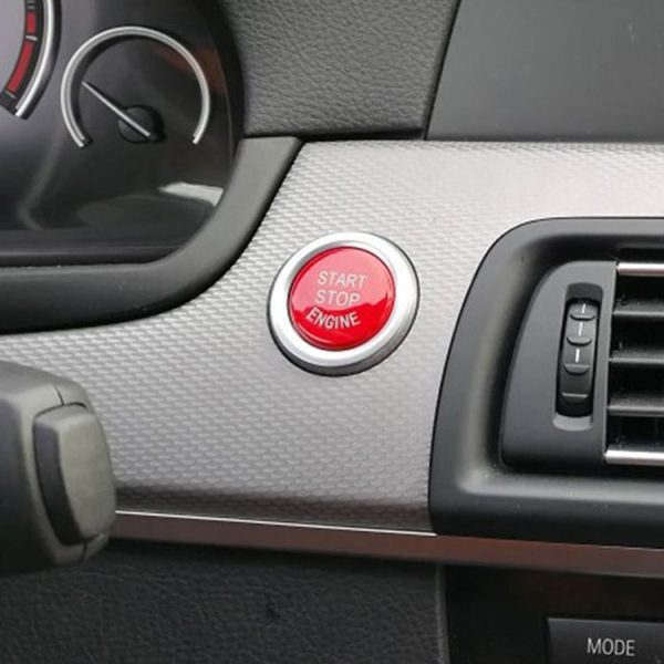 Car Engine Start Key Push Button Cover for BMW E90 Chassis (Red) - Image 6
