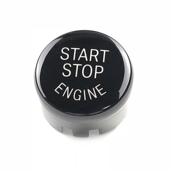 Car Engine Start Key Push Button Cover for BMW G / F Chassis, with Start and Stop (Black) - Image 2