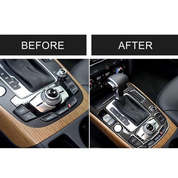 Car Carbon Fiber Gear Position Panel Decorative Sticker for Audi 2010-2018 Q5 / 2009-2016 A4L / 2009-2016 A5, Left Drive - Image 7