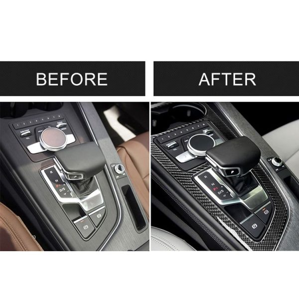 Car Carbon Fiber Gear Position Panel Decorative Sticker for Audi 2017-2018 A4L / 2017-2018 A5 / 2016-2017 A4 B9, Left Drive - Image 7