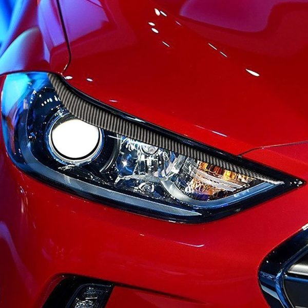 Car Carbon Fiber Light Eyebrow for Hyundai Elantra 2016-2018 - Image 6