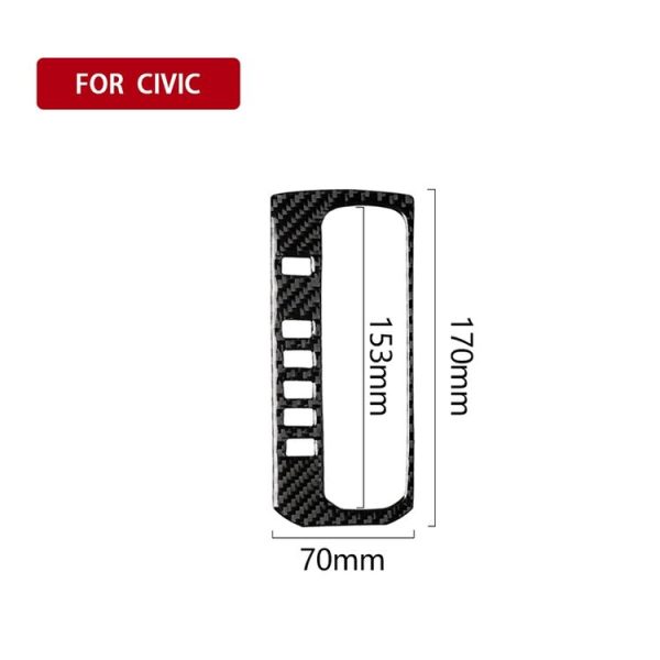 Car Carbon Fiber Gear Position Button Frame Decorative Sticker for Honda Tenth Generation Civic 2016-2019, Left Drive - Image 5