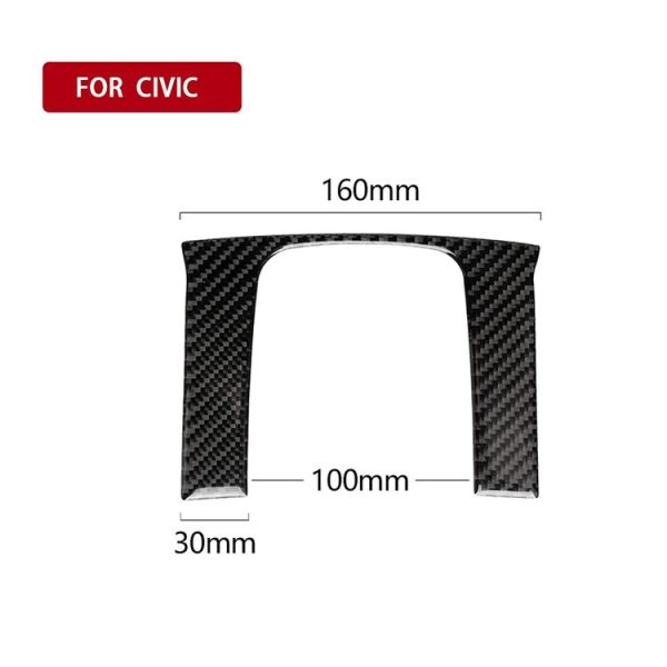 Car Carbon Fiber Gear Position Panel Decorative Sticker for Honda Tenth Generation Civic 2016-2019 - Image 5
