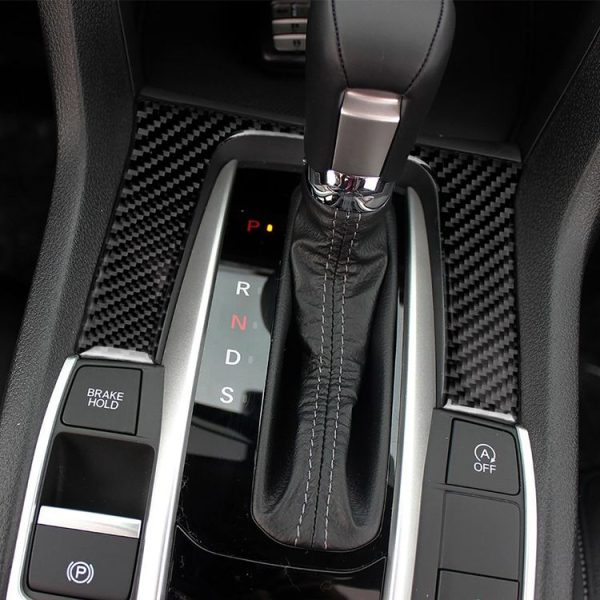 Car Carbon Fiber Gear Position Panel Decorative Sticker for Honda Tenth Generation Civic 2016-2019 - Image 6