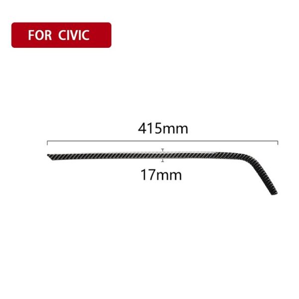 Car Carbon Fiber Central Control Air Outlet Upper Decorative Sticker for Honda Tenth Generation Civic 2016-2019, Left Drive - Image 5