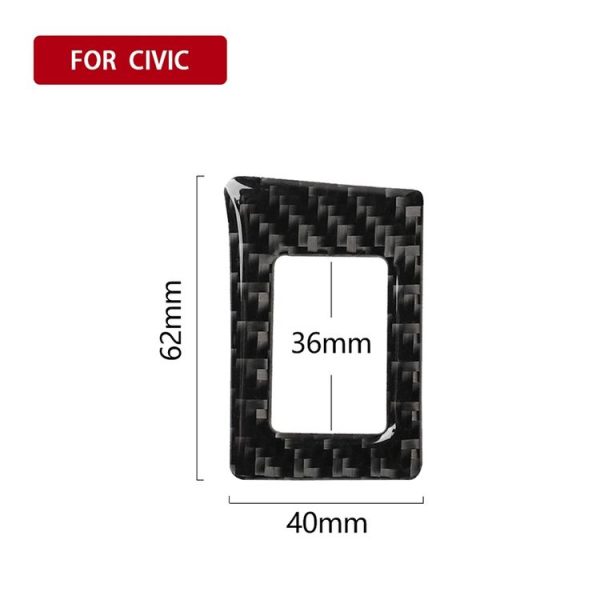 Car Carbon Fiber Double Flash Frame Decorative Sticker for Honda Tenth Generation Civic 2016-2019 - Image 5