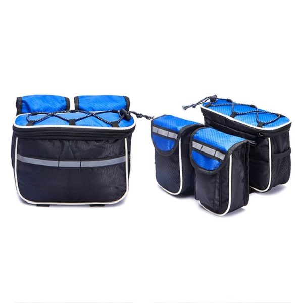 Bicycle Phone Bags Mountain Road Bike Front Head Bag Handlebar Bag (Blue) - Image 2