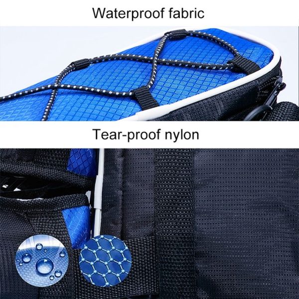 Bicycle Phone Bags Mountain Road Bike Front Head Bag Handlebar Bag (Blue) - Image 4