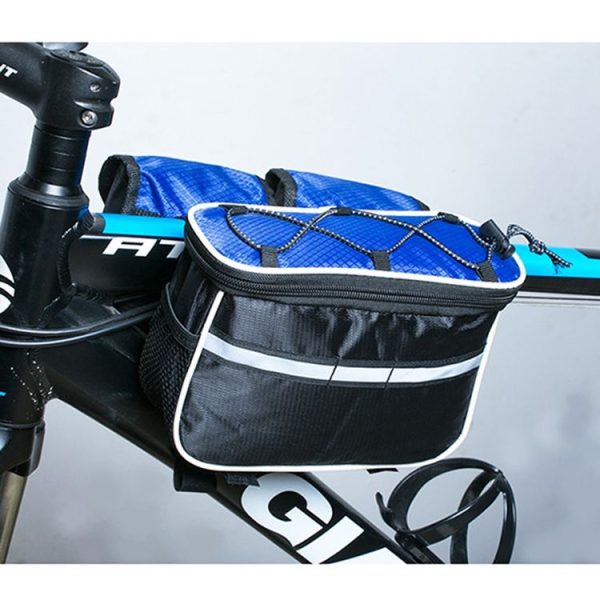Bicycle Phone Bags Mountain Road Bike Front Head Bag Handlebar Bag (Blue) - Image 8