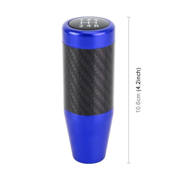 Universal Car Carbon Fiber Pattern Gear Head Gear Shift Knob (Blue) - Image 2