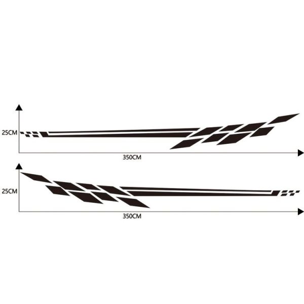 Car Styling Plaid Series PVC Sticker Auto Decorative Sticker (Black) - Image 2