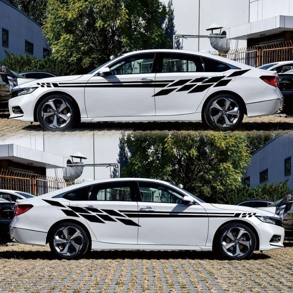 Car Styling Plaid Series PVC Sticker Auto Decorative Sticker (Black) - Image 3