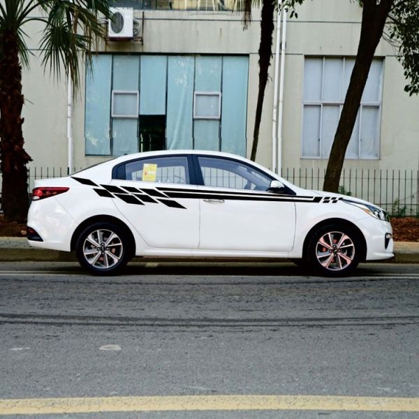 Car Styling Plaid Series PVC Sticker Auto Decorative Sticker (Black) - Image 5