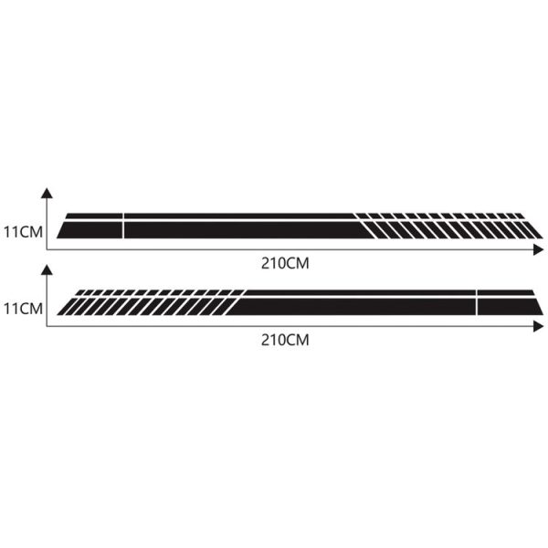 Car Styling Stripe PVC Sticker Auto Decorative Sticker (Black) - Image 2
