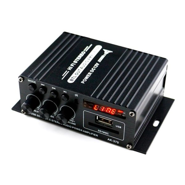 AK370 12V Household / Car Bluetooth HIFI Amplifier Audio with Remote Control - Image 2