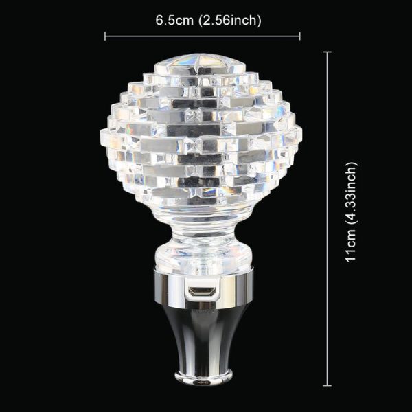 Universal Car Nest Shaped Crystal Gear Head Gear Shift Knob with Light - Image 4