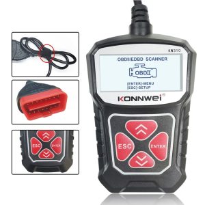 KONNWEI KW310 OBD Car Fault Detector Code Reader ELM327 OBD2 Scanner Diagnostic Tool (Black)