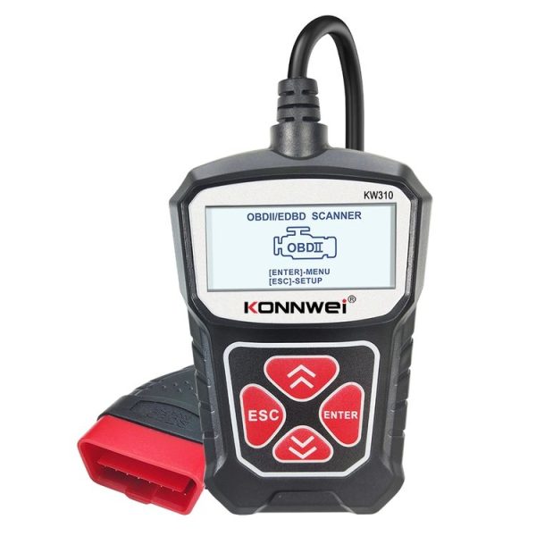 KONNWEI KW310 OBD Car Fault Detector Code Reader ELM327 OBD2 Scanner Diagnostic Tool (Black) - Image 2