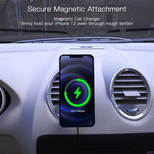 X6 Car Air Outlet Vent Mount Clamp Holder 15W Fast Charging Qi Magnetic Wireless Charger - Image 8