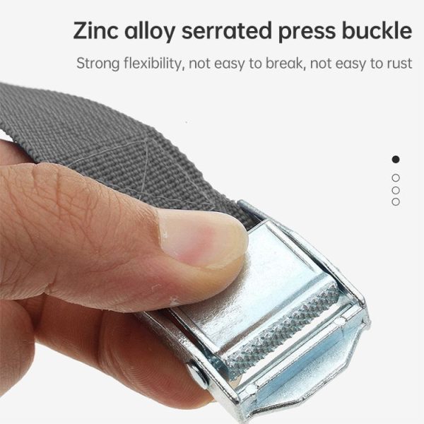 Car Tension Rope Luggage Strap Belt Auto Car Boat Fixed Strap with Alloy Buckle, Random Color Delivery, Size: 25mm x 4m - Image 5