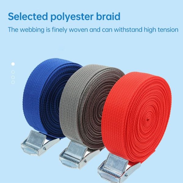 Car Tension Rope Luggage Strap Belt Auto Car Boat Fixed Strap with Alloy Buckle, Random Color Delivery, Size: 25mm x 4m - Image 7