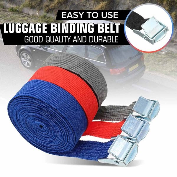Car Tension Rope Luggage Strap Belt Auto Car Boat Fixed Strap with Alloy Buckle, Random Color Delivery, Size: 25mm x 4m - Image 8