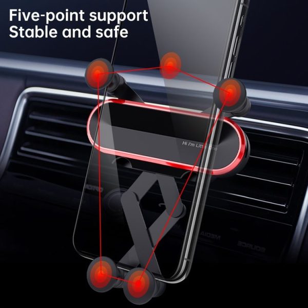 HAMTOD Little One Car Gravity Invisible Telescopic Mobile Phone Mount Holder (Silver) - Image 10