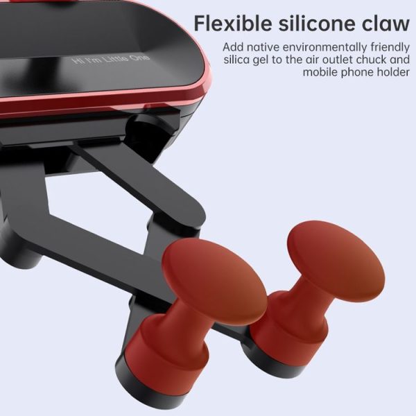 HAMTOD Little One Car Gravity Invisible Telescopic Mobile Phone Mount Holder (Silver) - Image 13