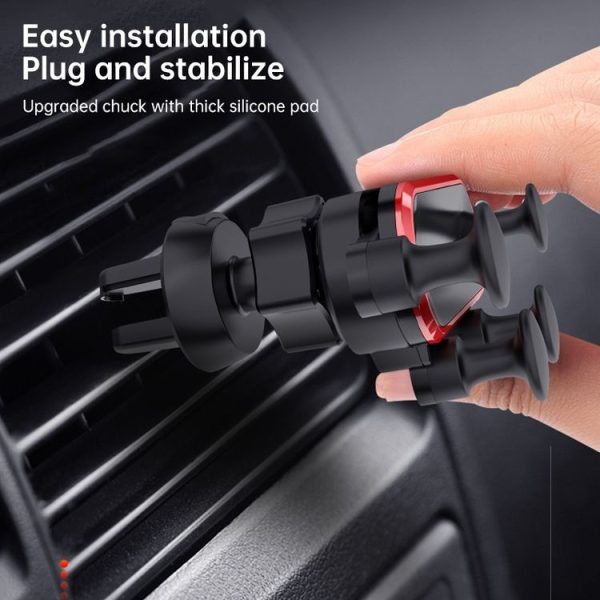 HAMTOD Little One Car Gravity Invisible Telescopic Mobile Phone Mount Holder (Silver) - Image 16