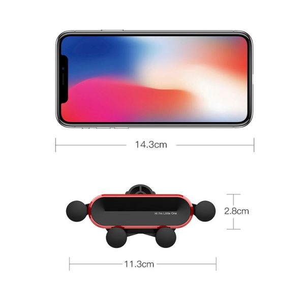 HAMTOD Little One Car Gravity Invisible Telescopic Mobile Phone Mount Holder (Silver) - Image 6