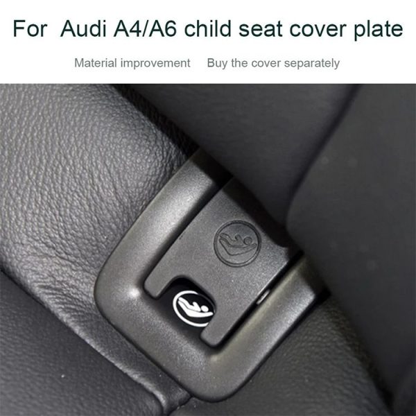 Car Rear Children Seat Isofix Cover for Audi A6 2013-2018 (Grey) - Image 4