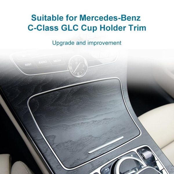 2056830900 Car Cup Holder Electroplating Trim Decorative Frame for Mercedes-Benz C Class W205 - Image 4