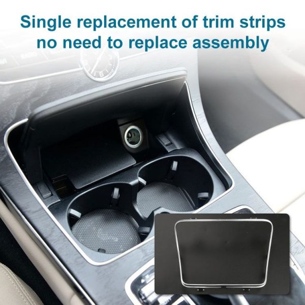 2056830900 Car Cup Holder Electroplating Trim Decorative Frame for Mercedes-Benz C Class W205 - Image 5