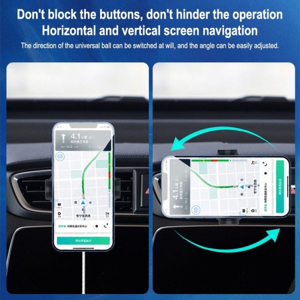 MagSafe Magnetic Car Wireless Charging Holder Air Outlet Phone Navigation Bracket (Black) - Image 5
